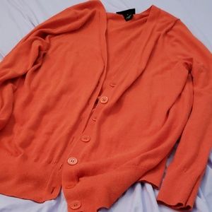Lane Bryant orange cardigan